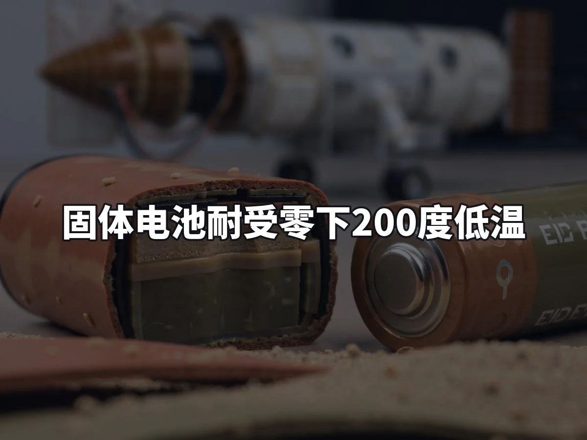 固体电池耐受零下200度低温