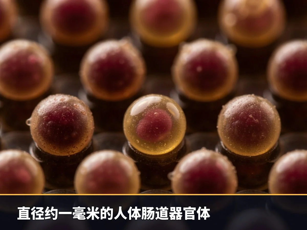 直径约一毫米的人体肠道器官体