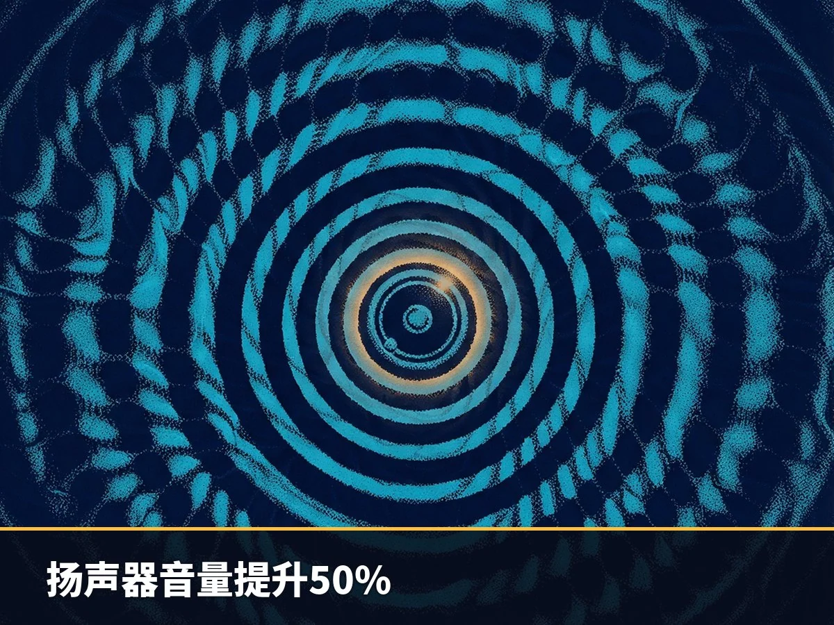 扬声器音量提升50%