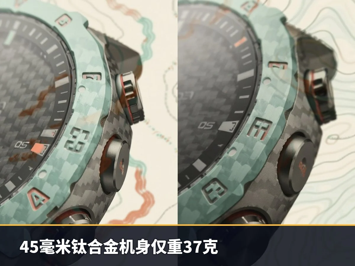 45毫米钛合金机身仅重37克