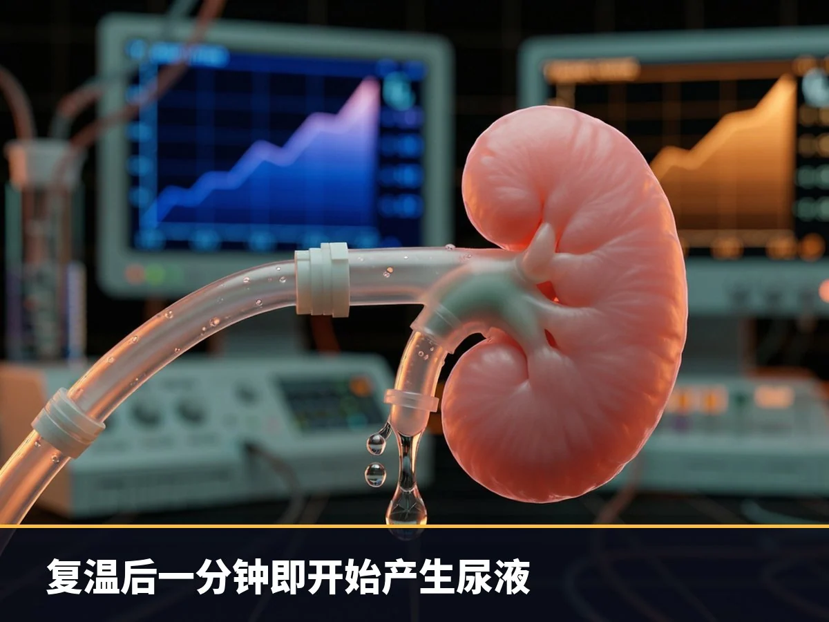 复温后一分钟即开始产生尿液