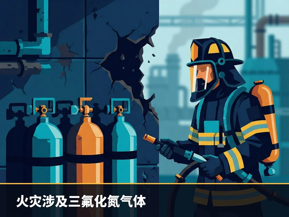 火灾涉及三氟化氮气体
