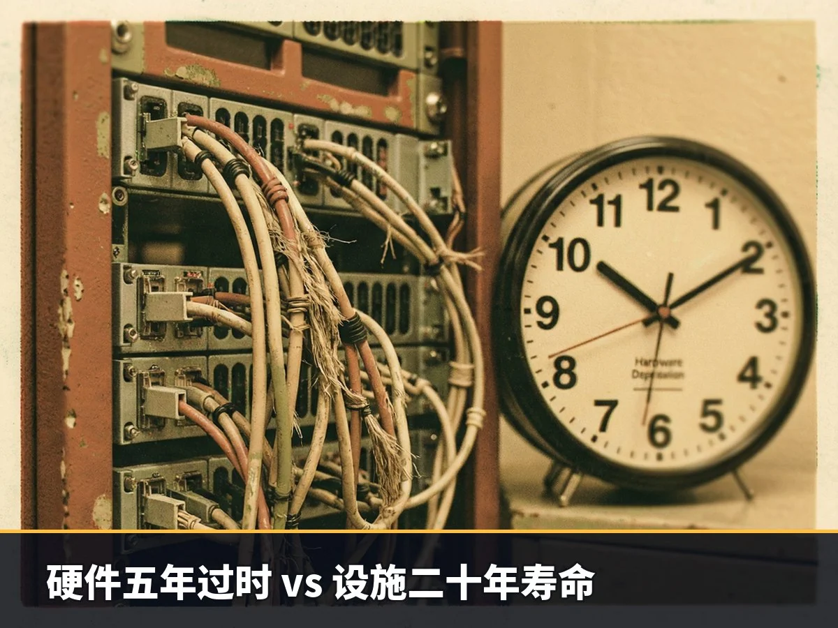 硬件五年过时 vs 设施二十年寿命
