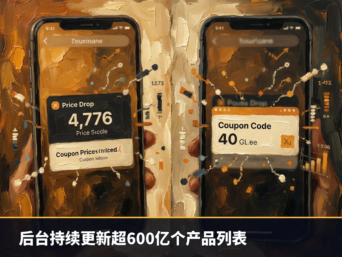 后台持续更新超600亿个产品列表