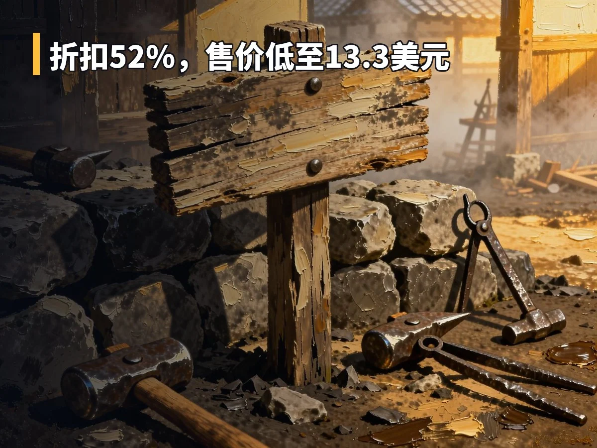 折扣52%，售价低至13.3美元