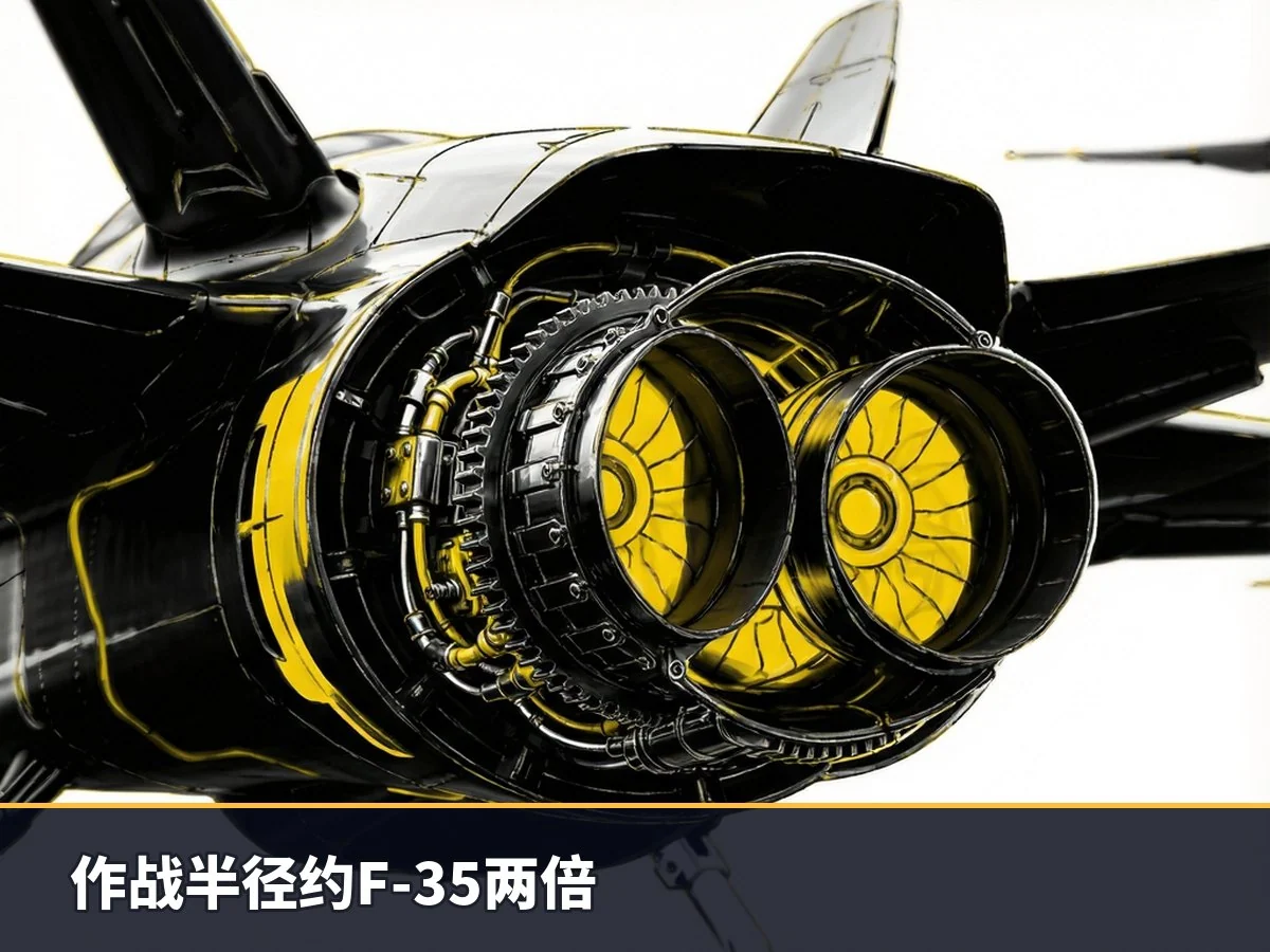 作战半径约F-35两倍