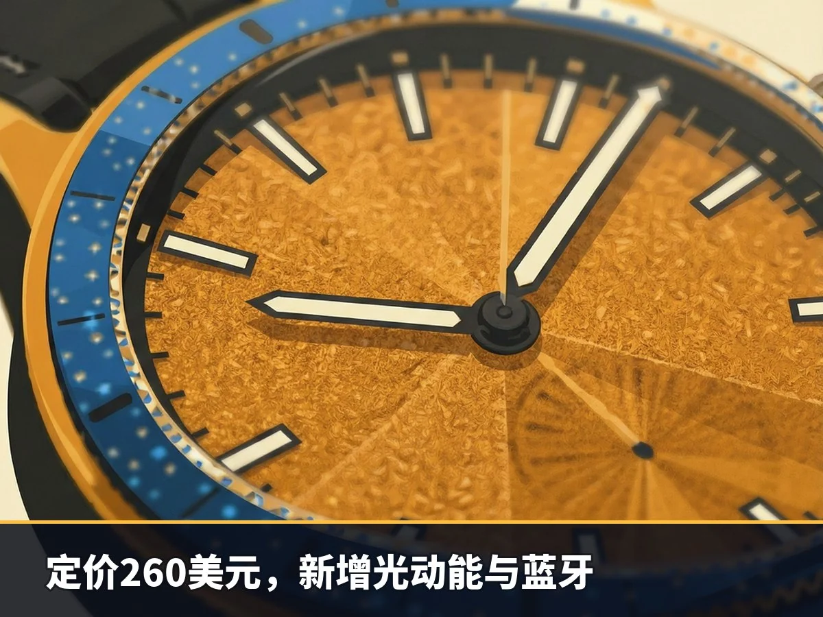 定价260美元,新增光动能与蓝牙