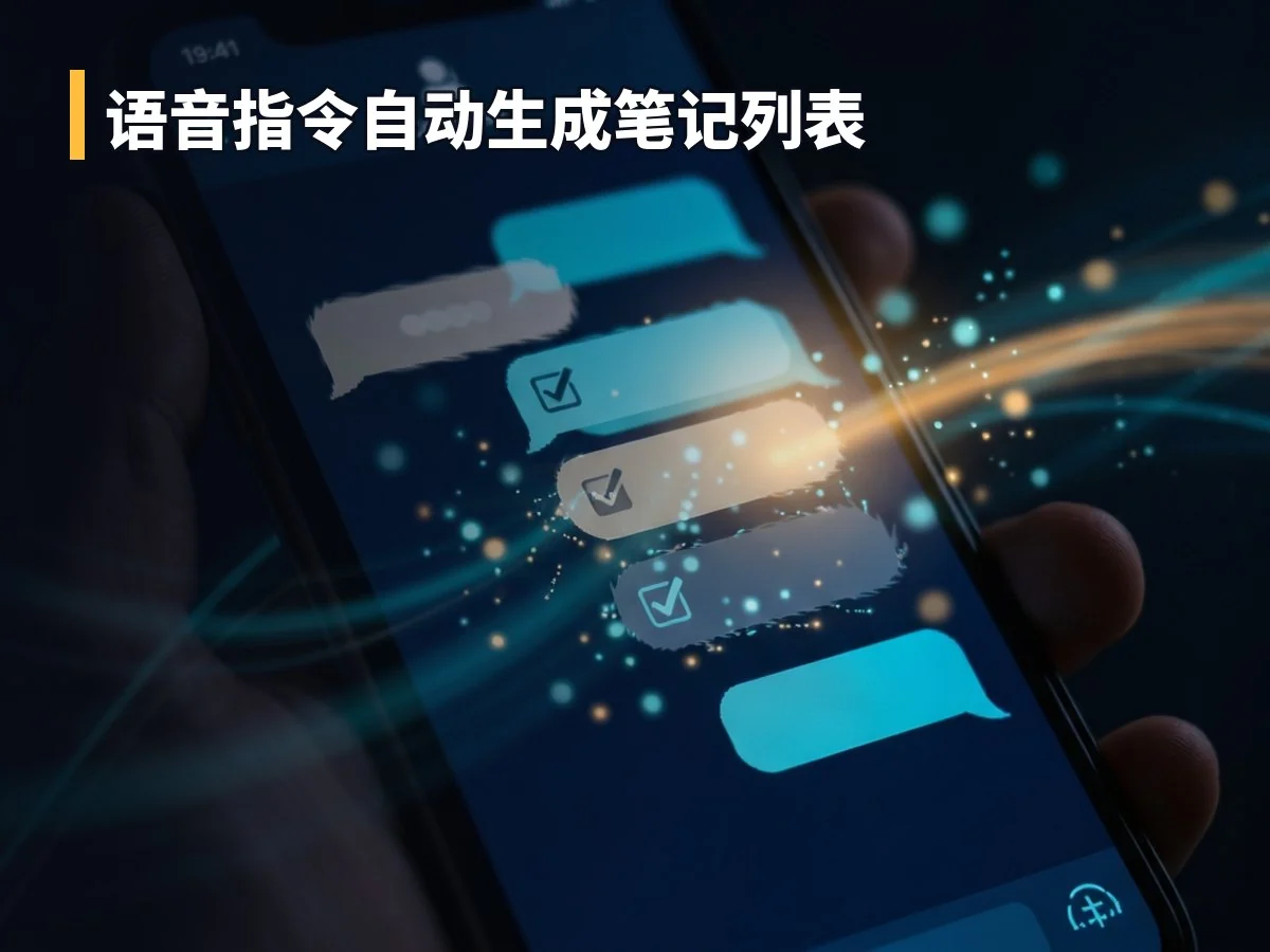 语音指令自动生成笔记列表