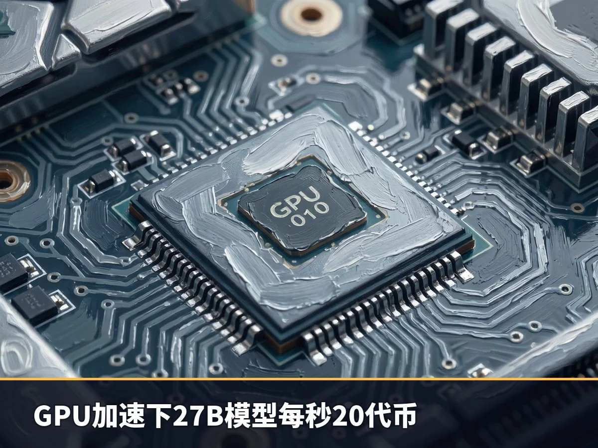 GPU加速下27B模型每秒20代币