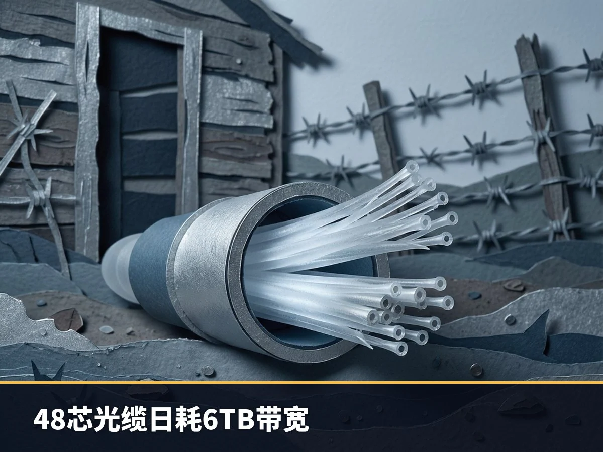 48芯光缆日耗6TB带宽