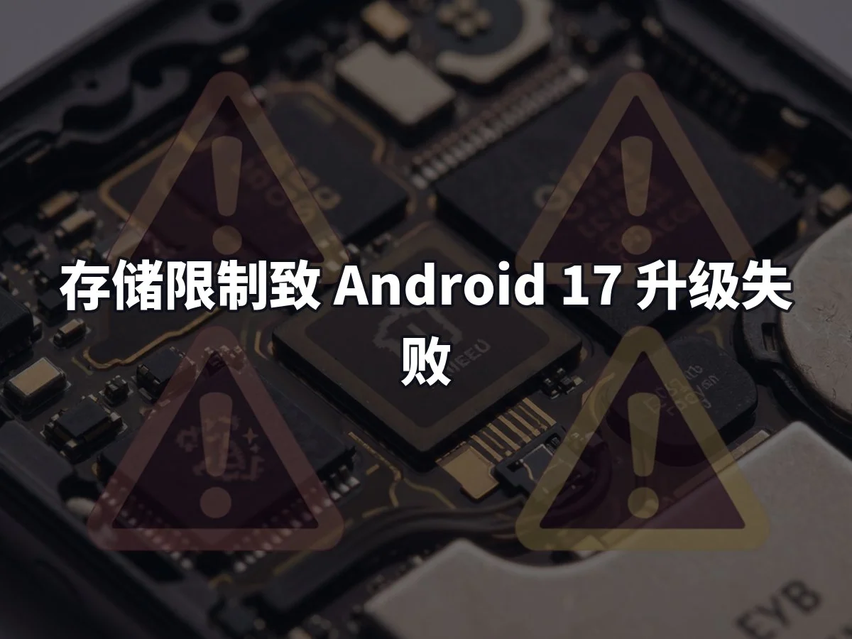 存储限制致 Android 17 升级失败
