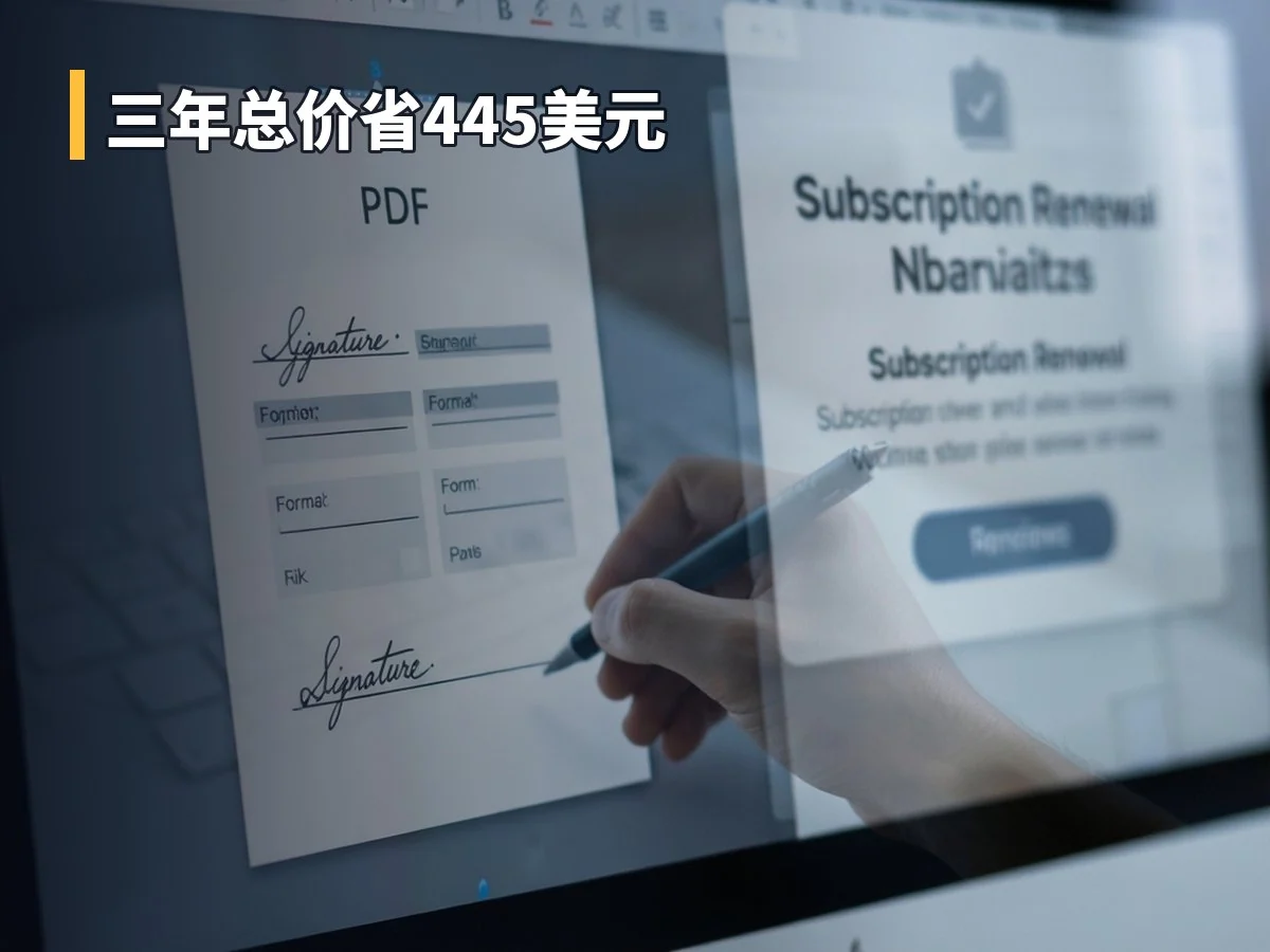 三年总价省445美元