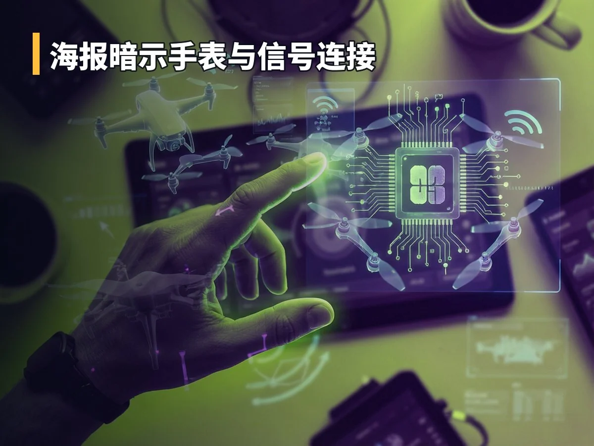 海报暗示手表与信号连接