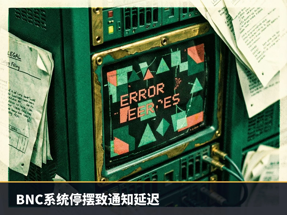 BNC系统停摆致通知延迟