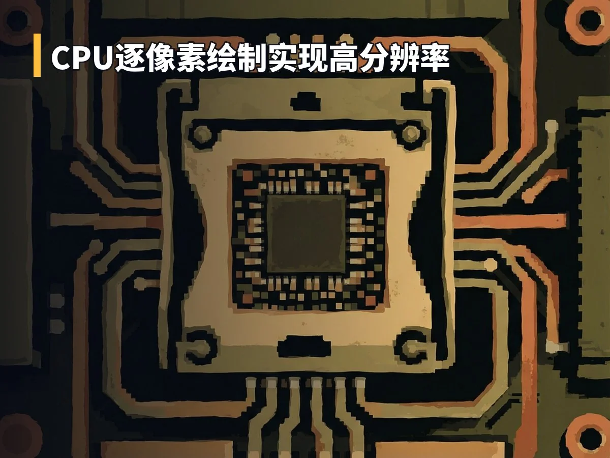 CPU逐像素绘制实现高分辨率