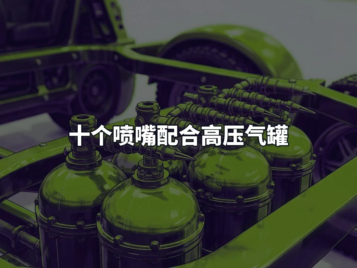 十个喷嘴配合高压气罐
