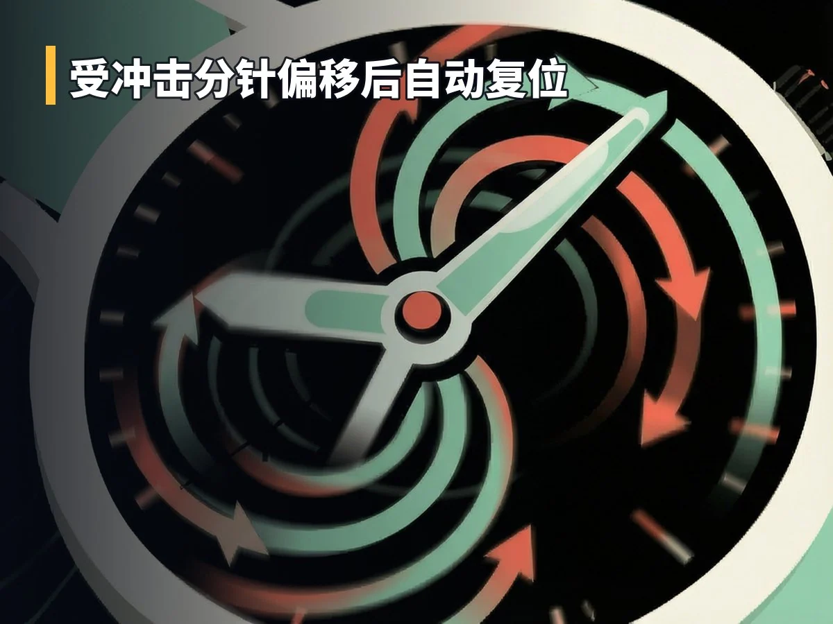 受冲击分针偏移后自动复位