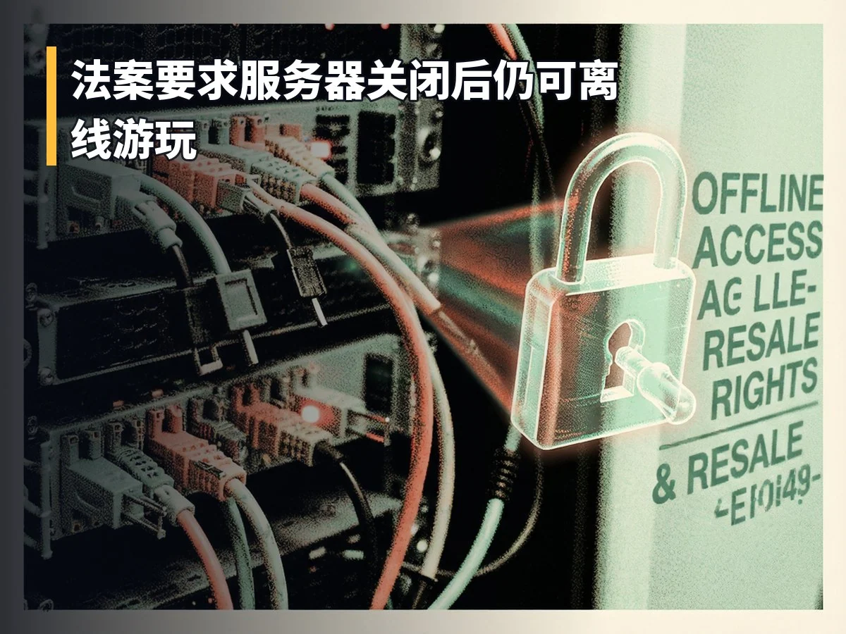 法案要求服务器关闭后仍可离线游玩