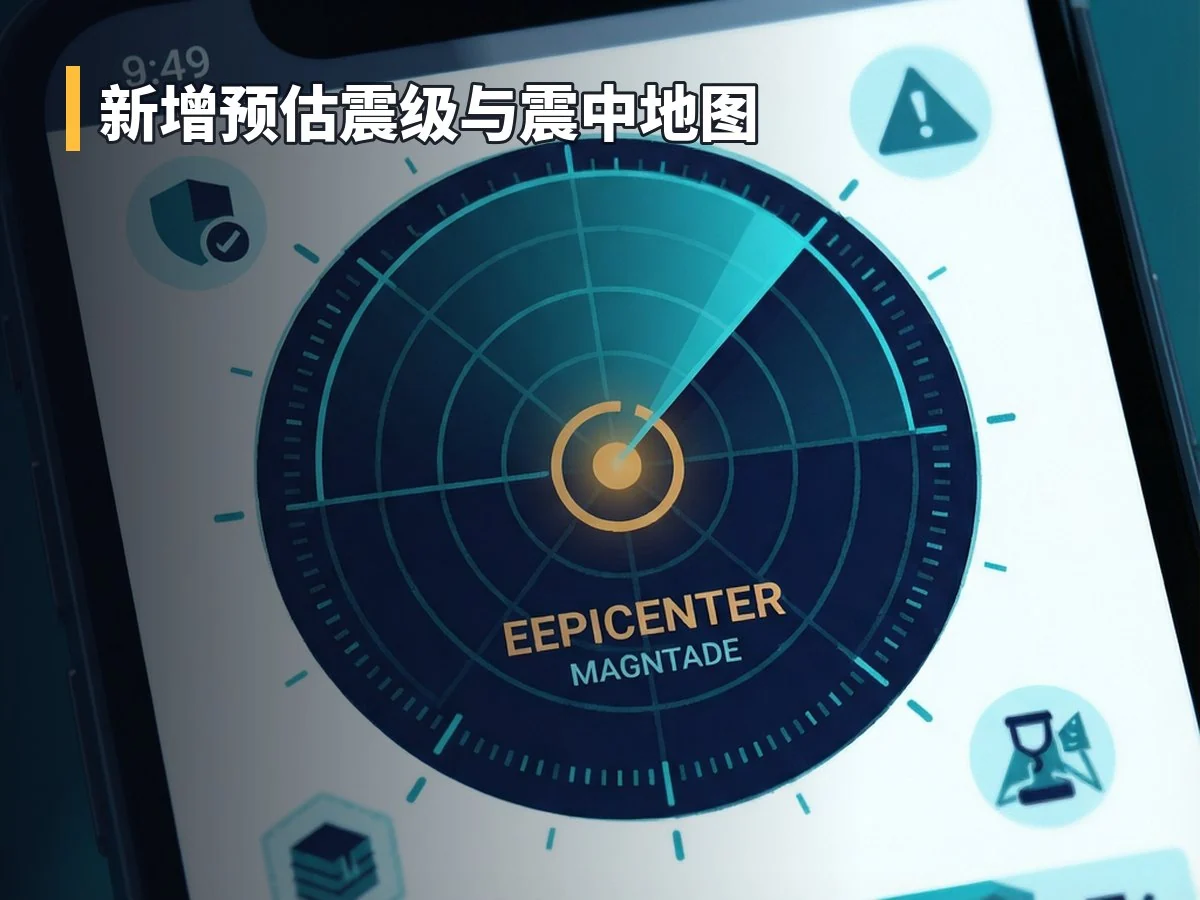 新增预估震级与震中地图