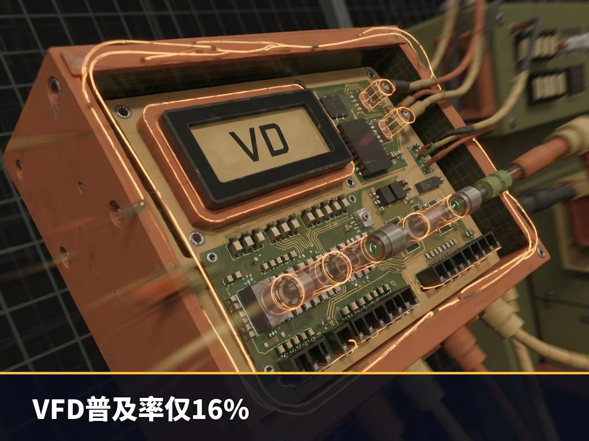 VFD普及率仅16%