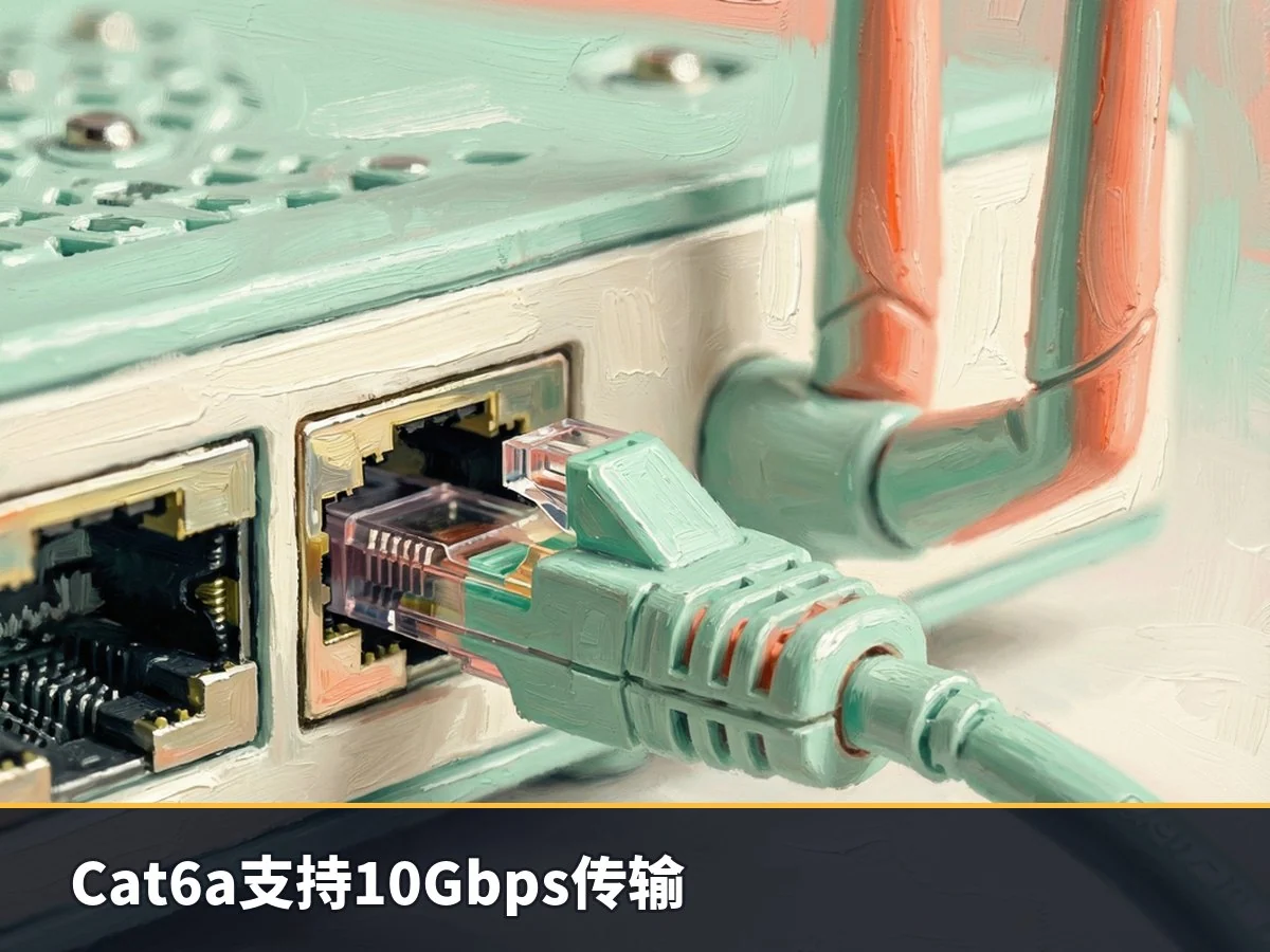 Cat6a支持10Gbps传输
