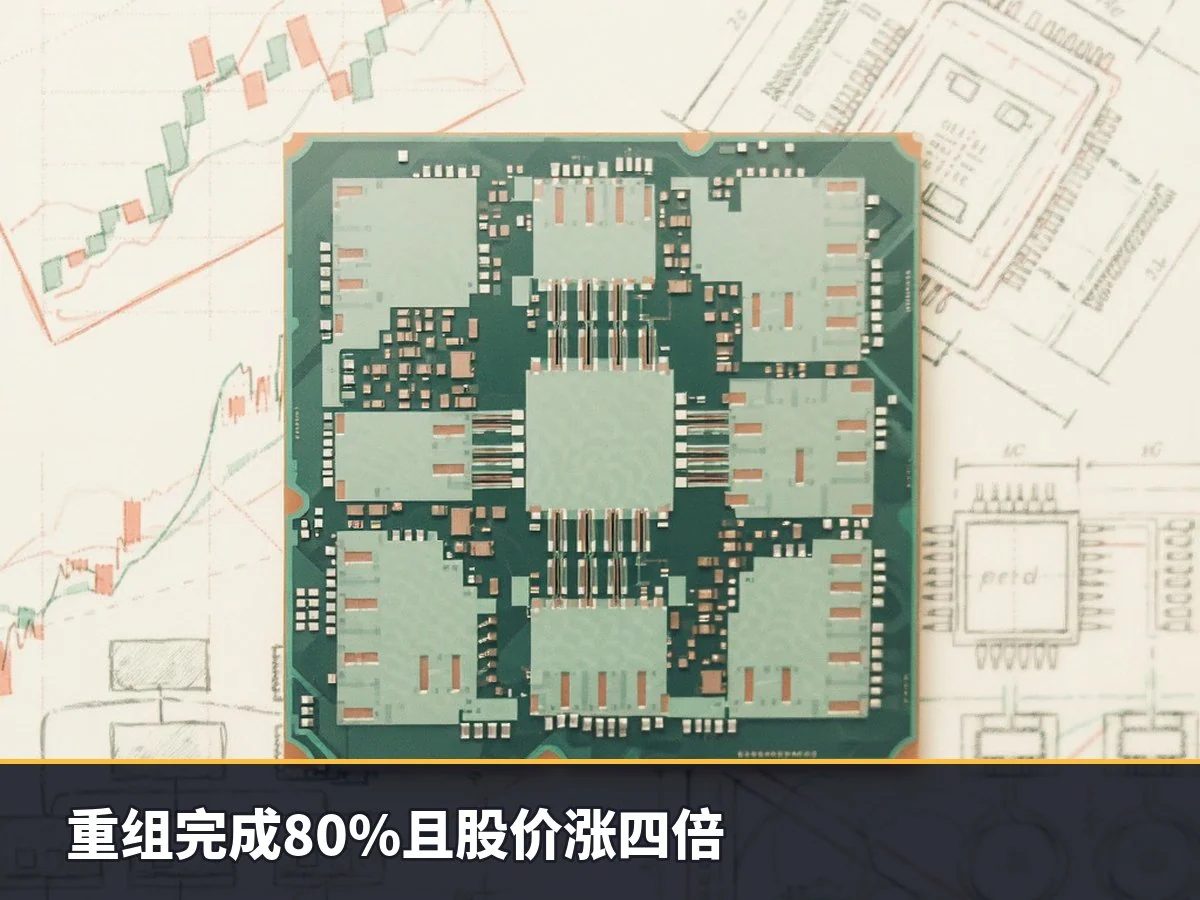重组完成80%且股价涨四倍