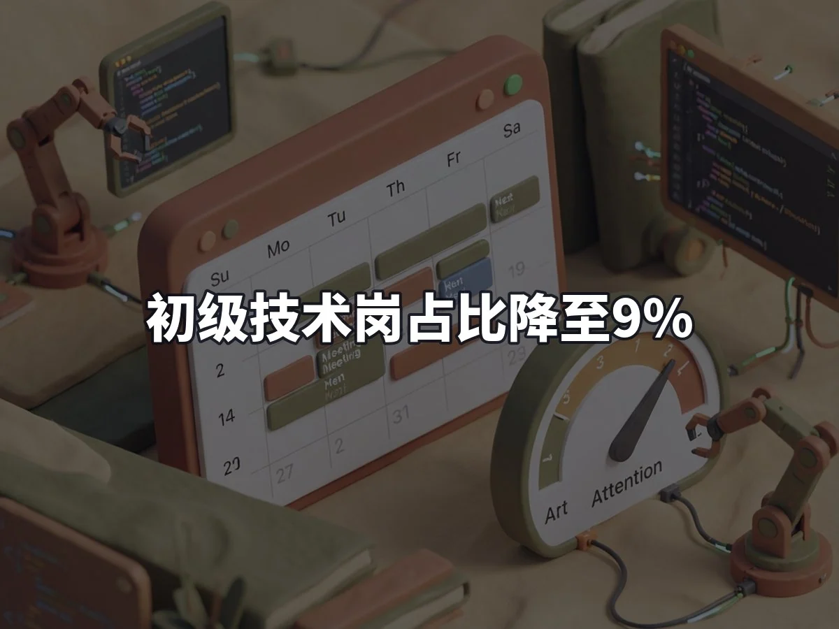 初级技术岗占比降至9%