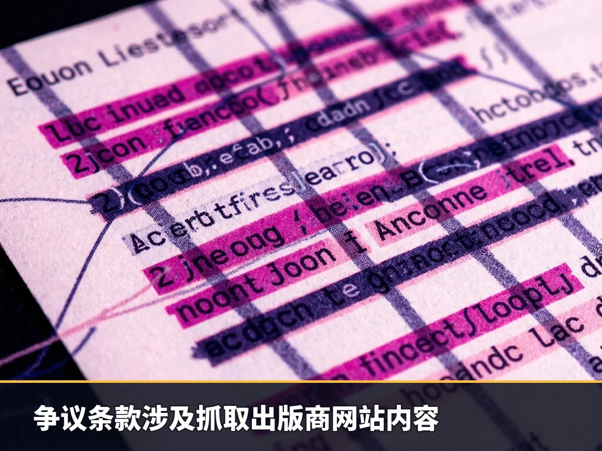 争议条款涉及抓取出版商网站内容