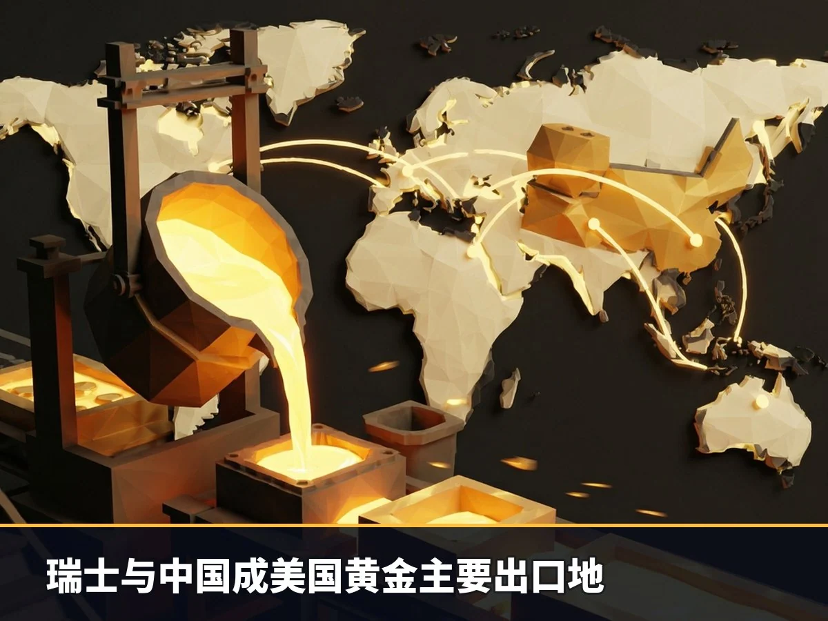 瑞士与中国成美国黄金主要出口地