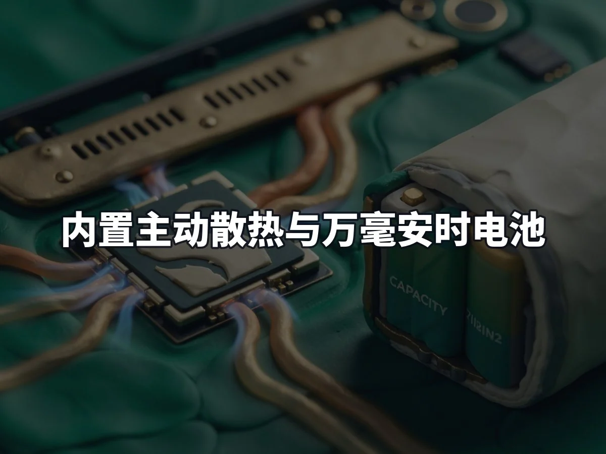 内置主动散热与万毫安时电池