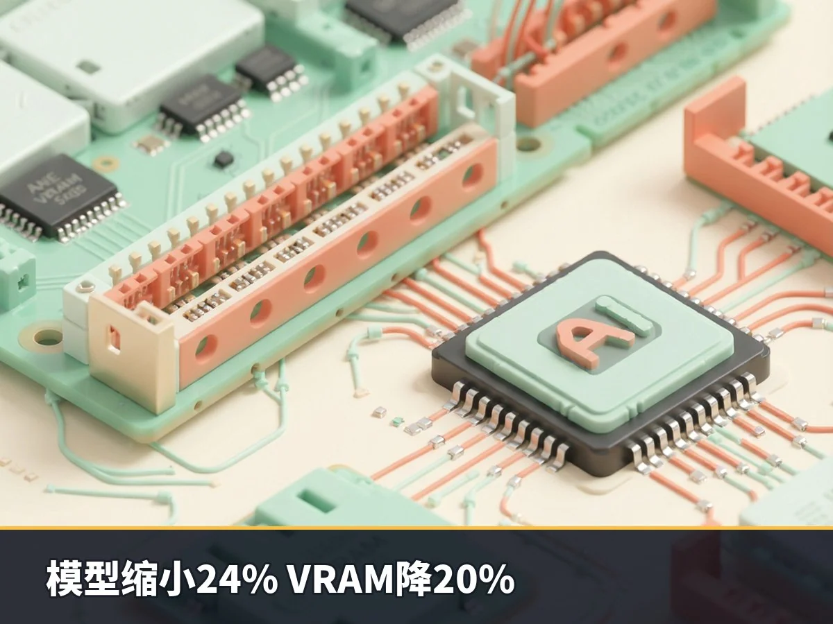 模型缩小24% VRAM降20%