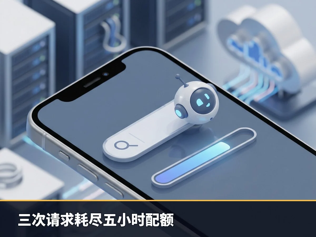 三次请求耗尽五小时配额