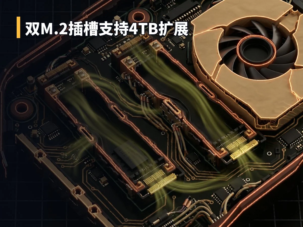 双M.2插槽支持4TB扩展