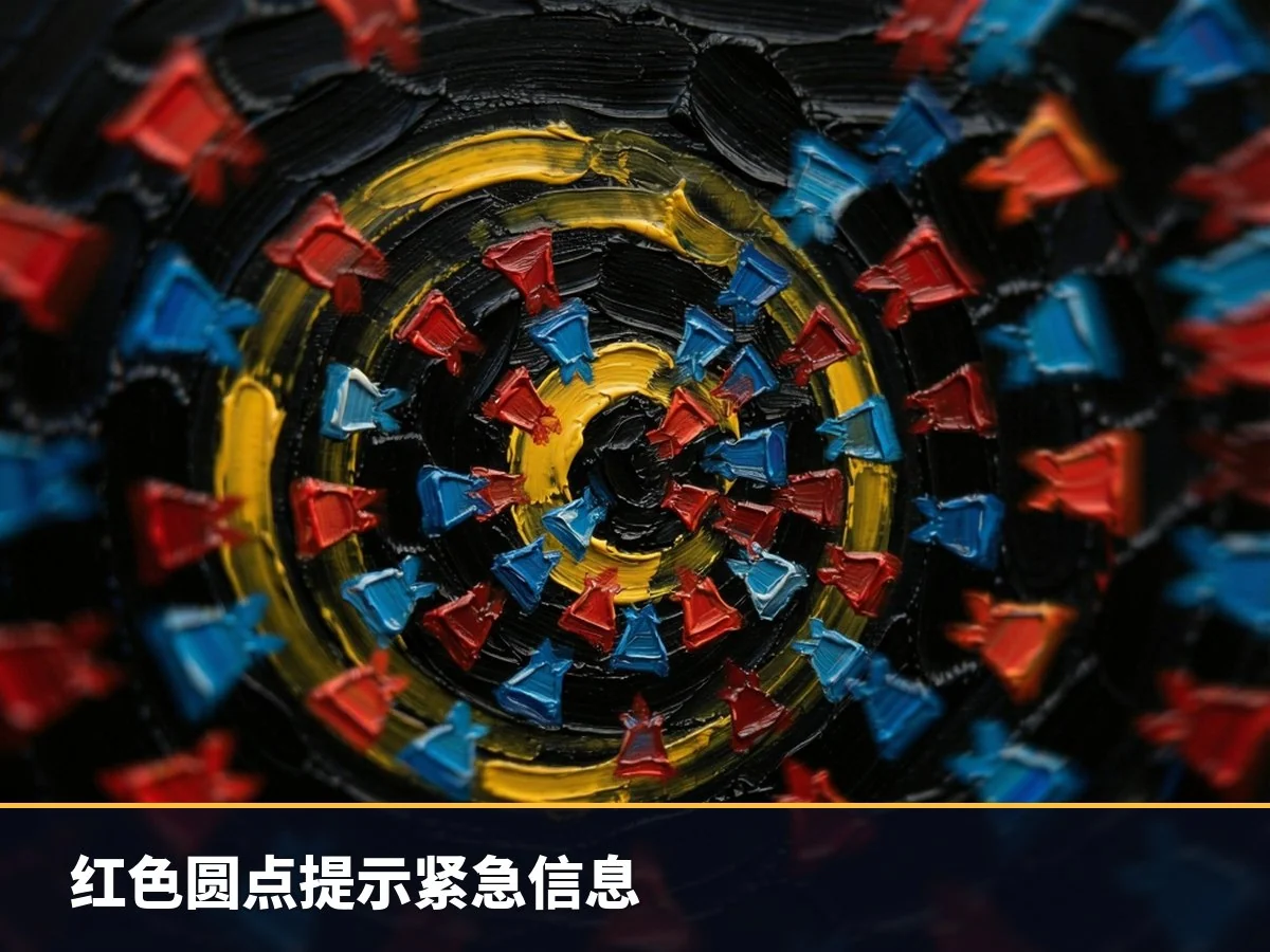 红色圆点提示紧急信息