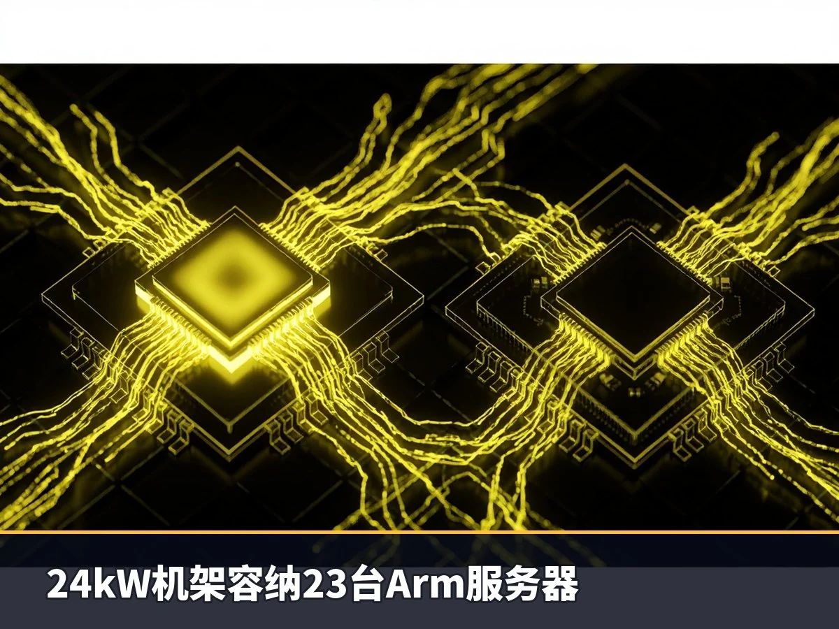 24kW机架容纳23台Arm服务器