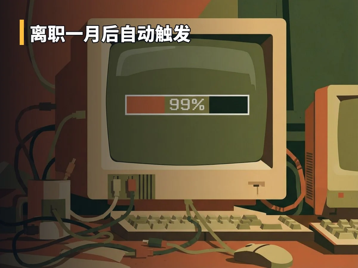离职一月后自动触发