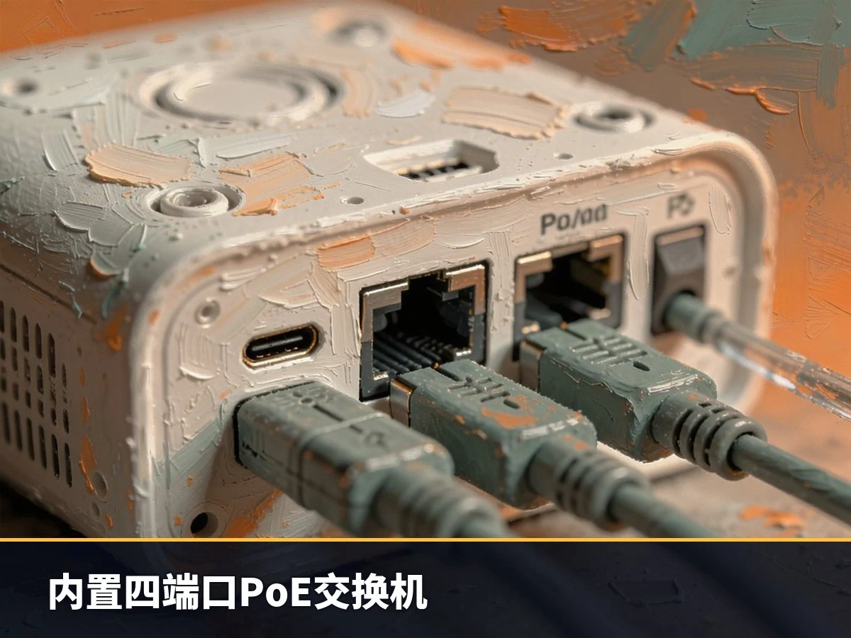 内置四端口PoE交换机
