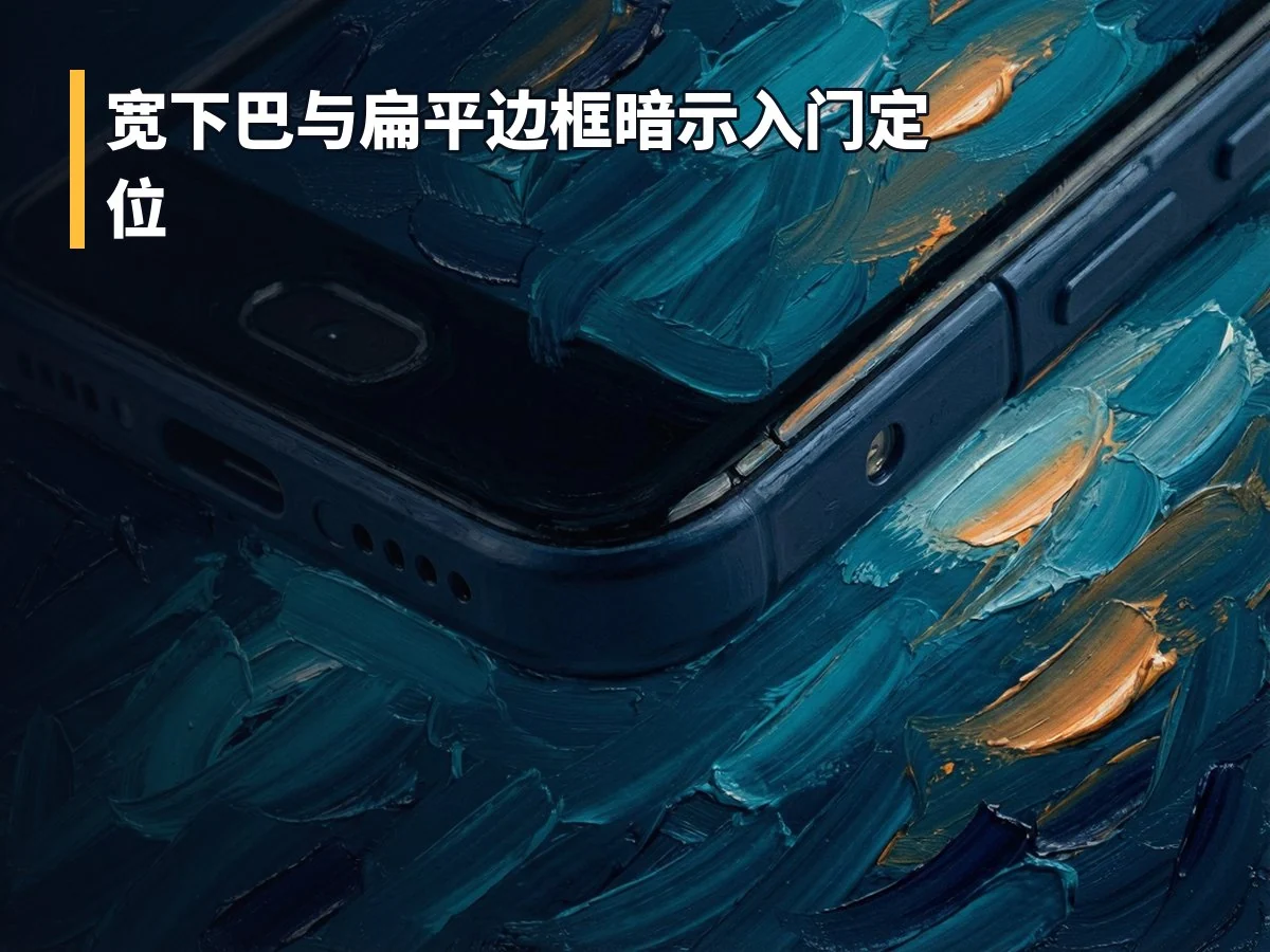 宽下巴与扁平边框暗示入门定位