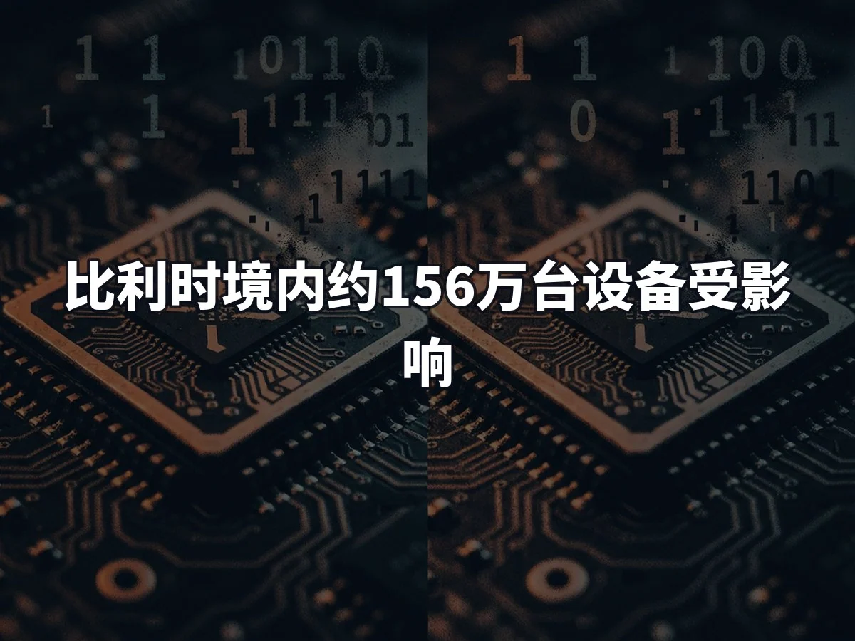 比利时境内约156万台设备受影响