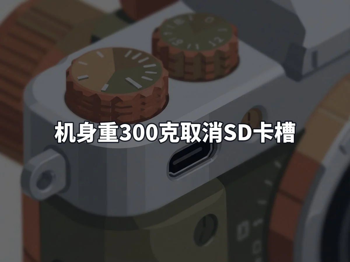 机身重300克取消SD卡槽