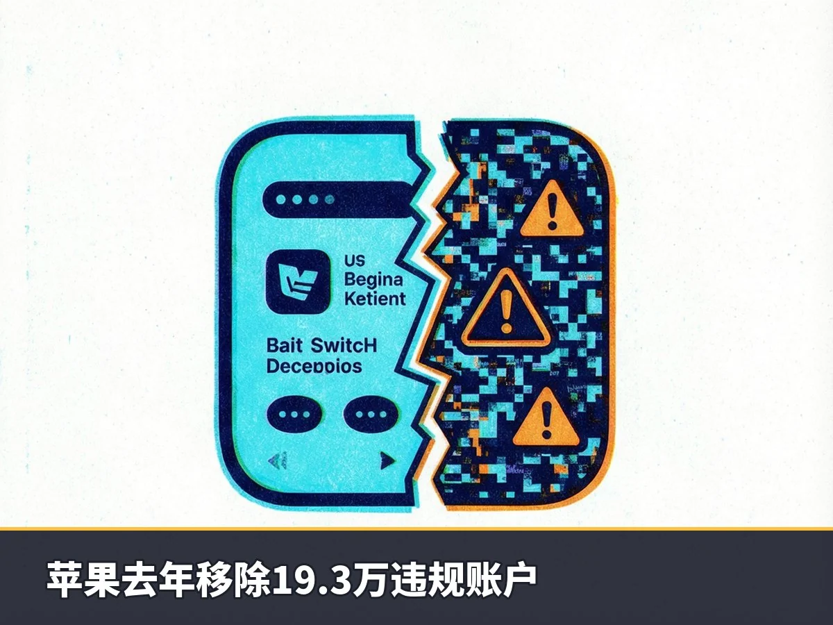 苹果去年移除19.3万违规账户