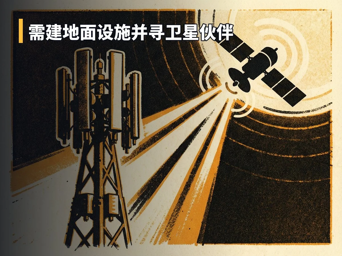 需建地面设施并寻卫星伙伴