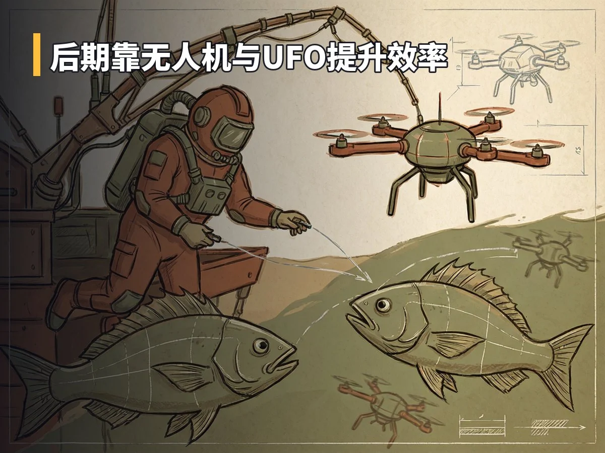 后期靠无人机与UFO提升效率