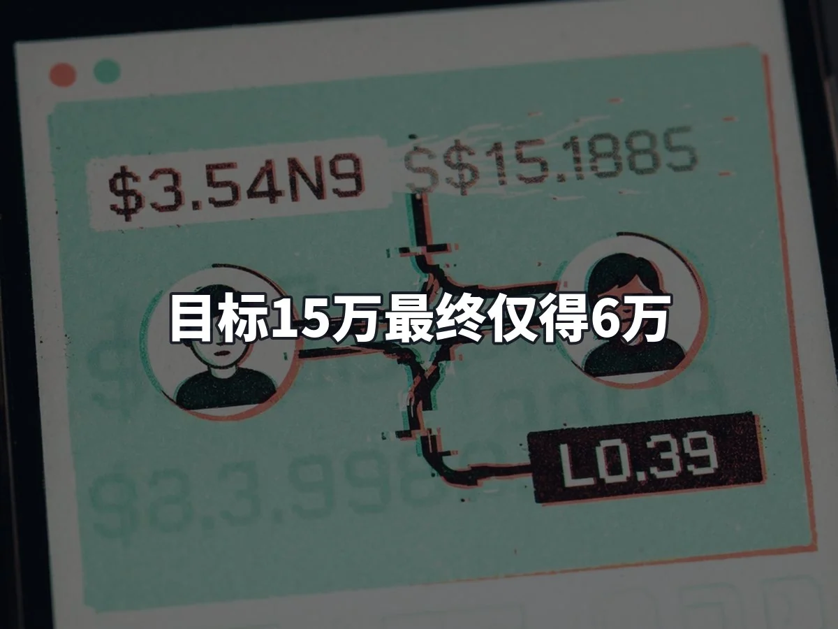 目标15万最终仅得6万
