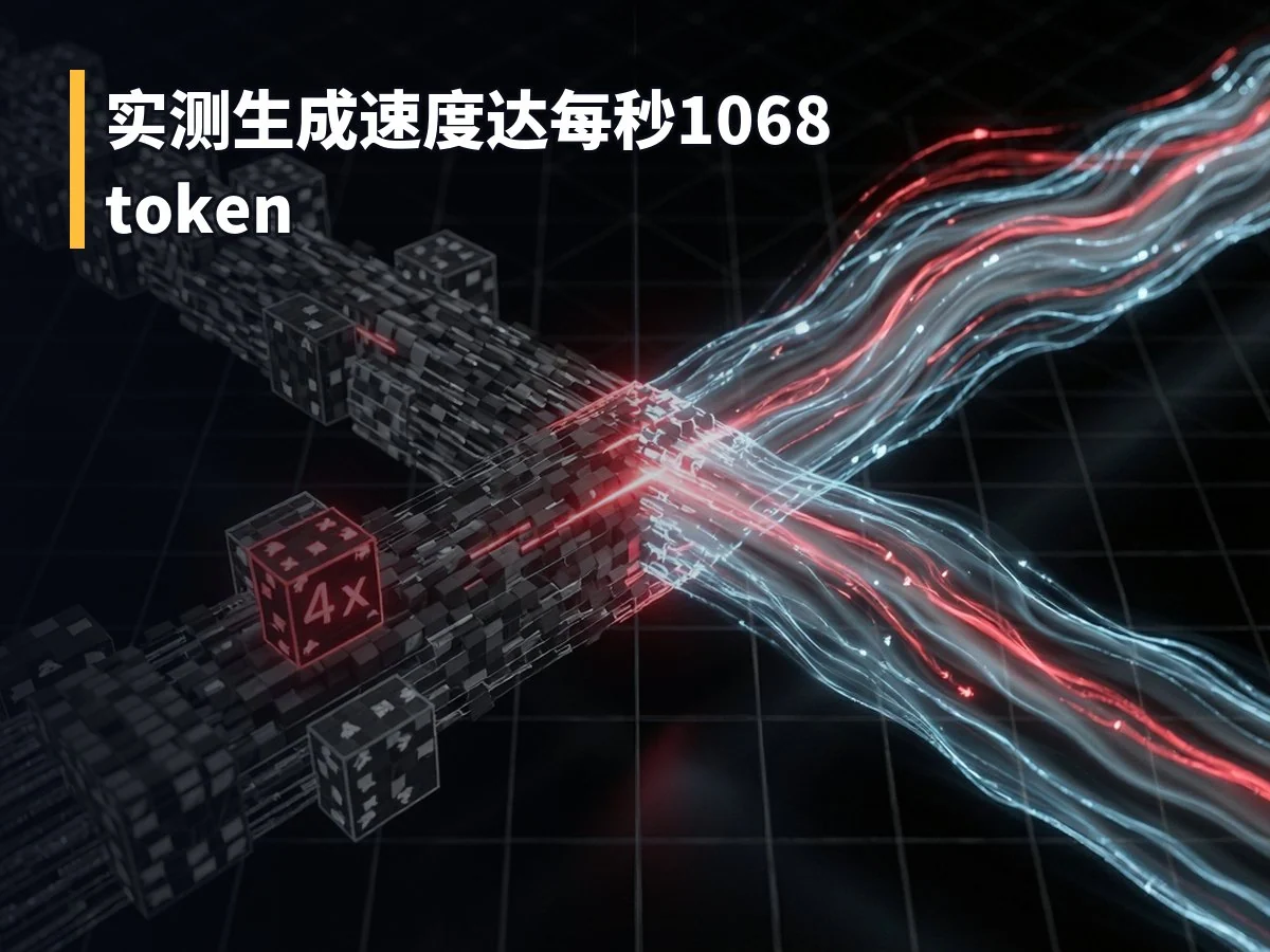 实测生成速度达每秒1068 token