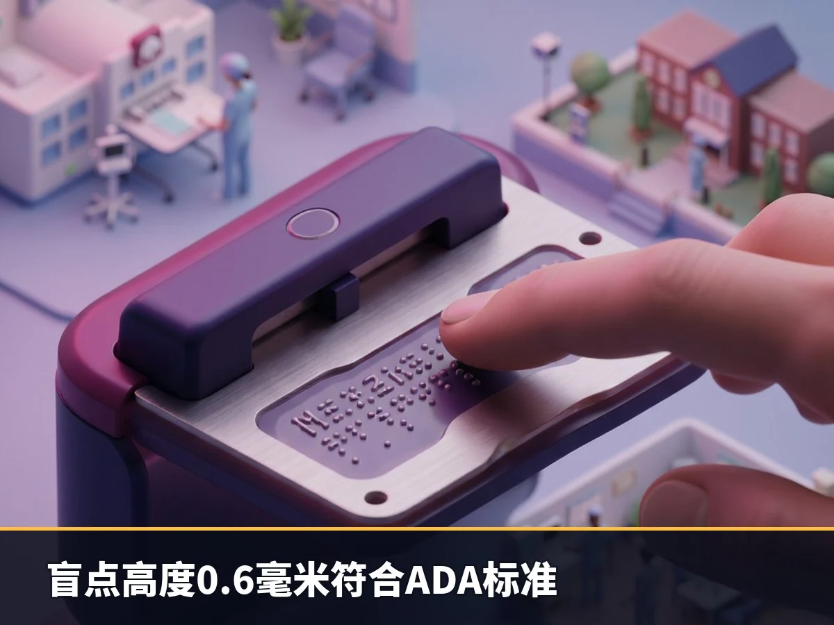 盲点高度0.6毫米符合ADA标准