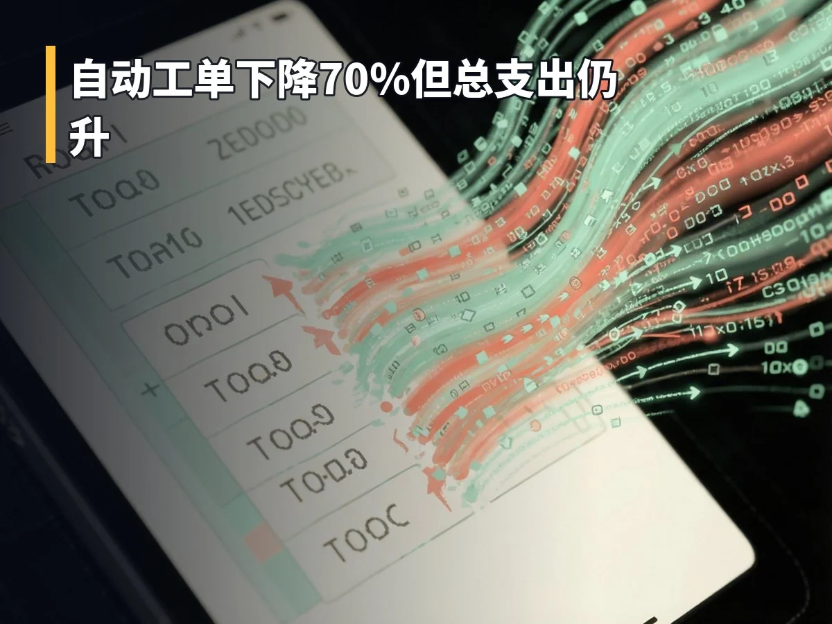 自动工单下降70%但总支出仍升