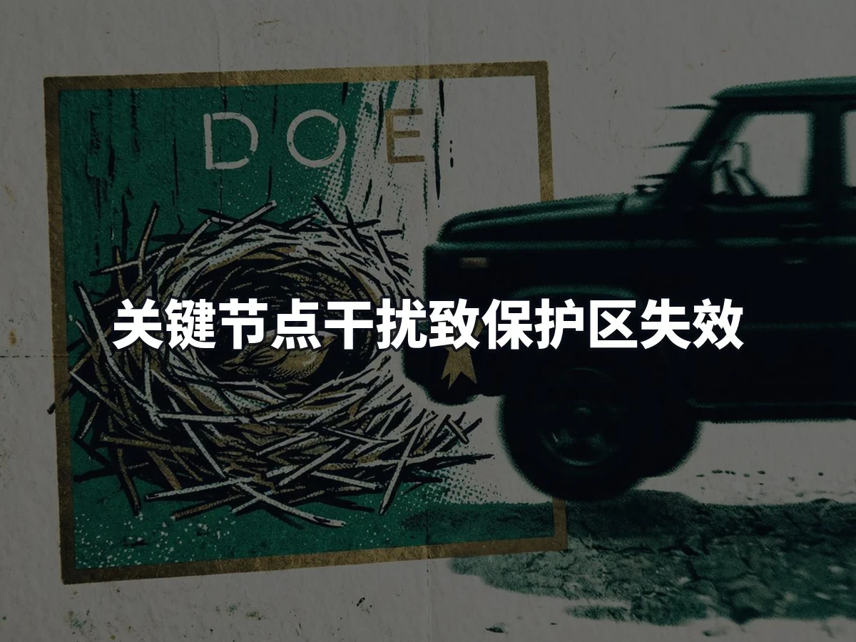 关键节点干扰致保护区失效