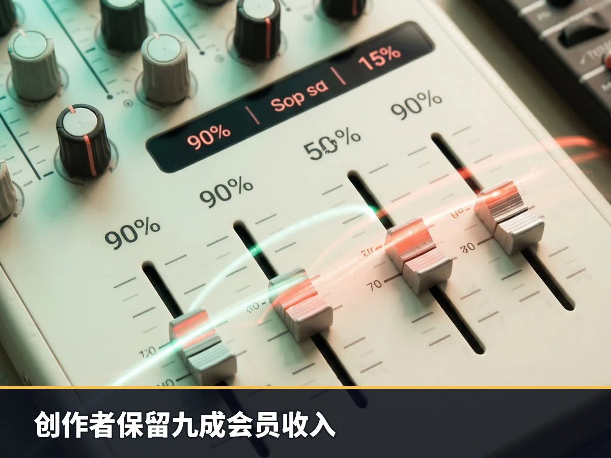 创作者保留九成会员收入