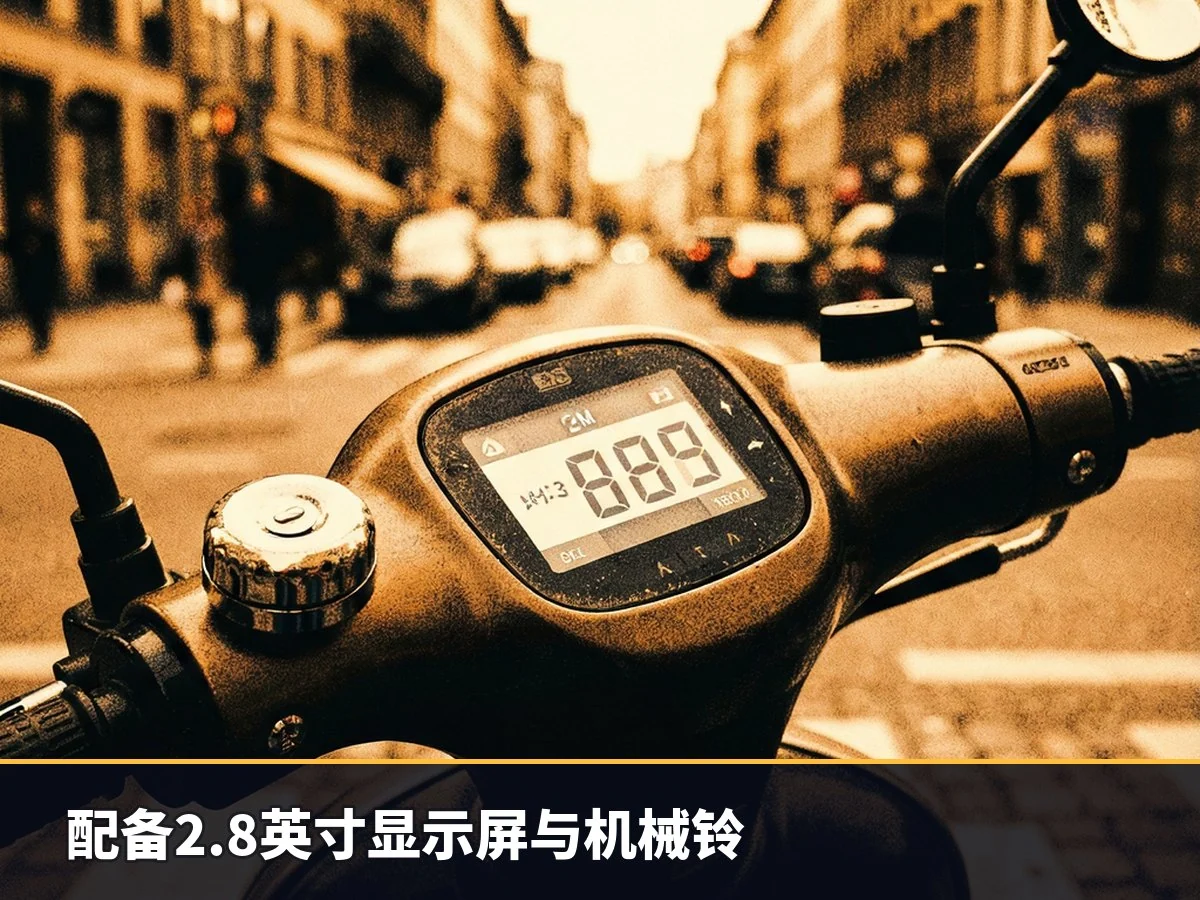 配备2.8英寸显示屏与机械铃